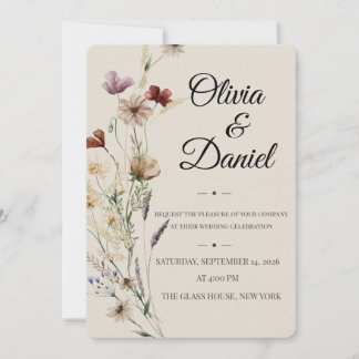 Invitación de Boda Botánica Elegante | Romántica M