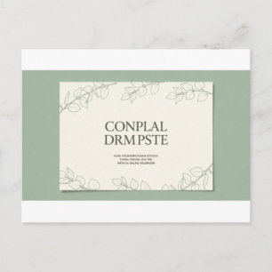 Invitación de Boda Botánica en Verde Sabio Elegant