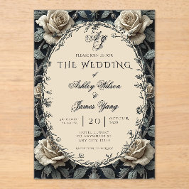 Invitación de Boda Botánica Floral Romántica