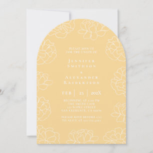 Invitación de boda botánica minimalista pastel