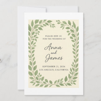 Invitación de boda botánica rústica – Eucalipto G