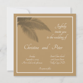 Invitación de boda botánica simple