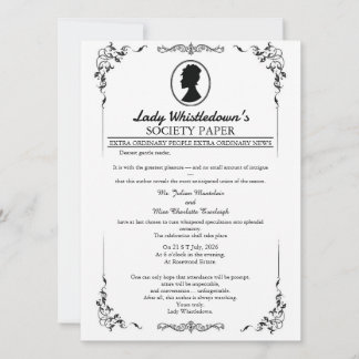 Invitación de Boda Bridgerton – Estilo Regencia  