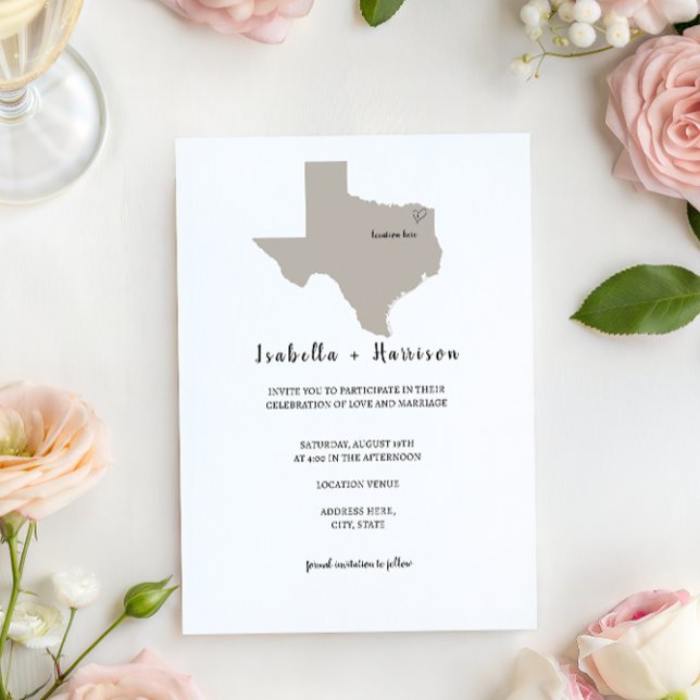 Invitación de boda BRILLANTÍSIMA TEXAS (Subido por el creador)