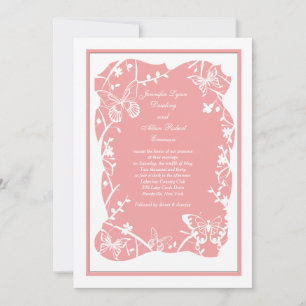 Invitación de boda Butterfly Meadow
