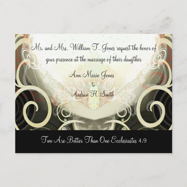 Invitación de Boda Cala Lily (Anverso)