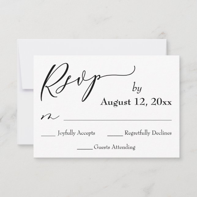 Invitación de boda Caligrafía, Amapolas rojas atrá (Anverso)