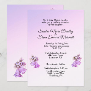 Invitación de boda Campanas de Lavanda