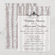 Invitación de Boda Campestre Rústica de Árbol de A