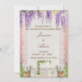 Invitación de boda caprichosa
