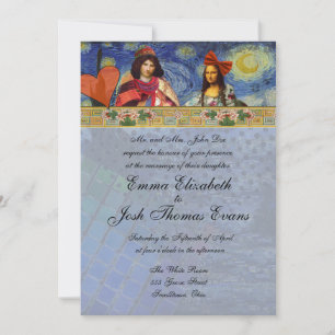 Invitación de Boda Caprichosa Colorida Única