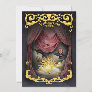 Invitación de boda caprichosa de circo vintage