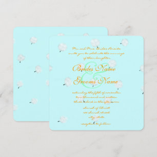 Invitación de boda caprichosa de diente de león