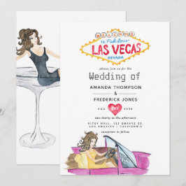 Invitación de boda caprichosa de Las Vegas