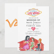 Invitación de boda caprichosa en Las Vegas