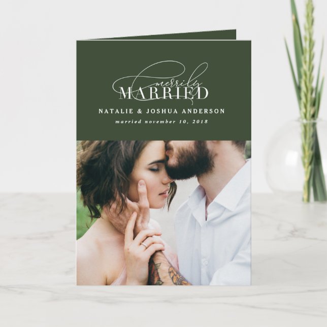 Invitación de boda casada con matrimonio (Anverso)