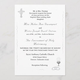 Invitación de boda católica Gracia Nupcial