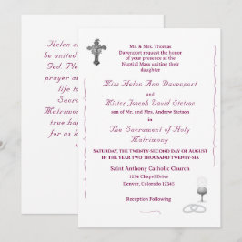 Invitación de boda católica Gracia Nupcial
