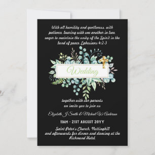 Invitación de boda católica moderna