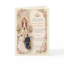 Invitación de Boda Católica Sagrado Corazón