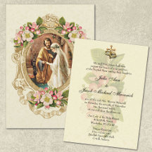 Invitación de boda católica tradicional