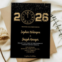 Invitación de boda celebraciones del año nuevo