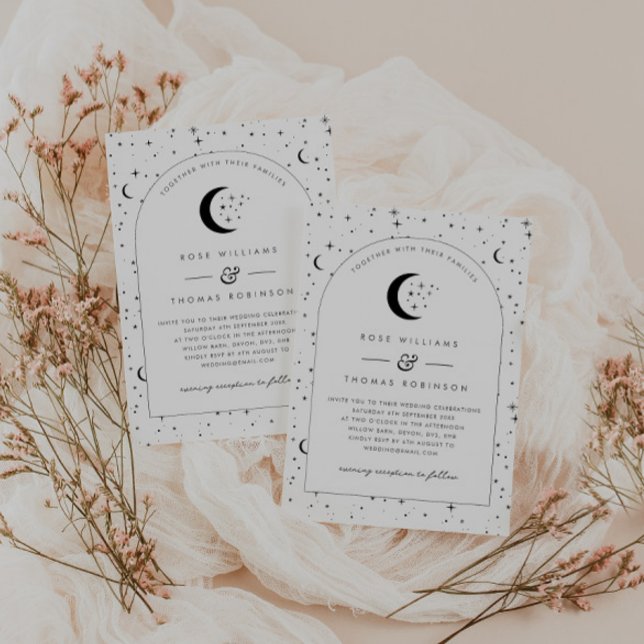 Invitación de boda celestial arqueada (Subido por el creador)