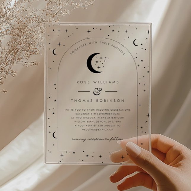 Invitación de boda celestial arqueada (Celestial Arched Wedding Invitation)