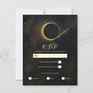 Invitación de Boda Celestial Eclipse de Polvo de E