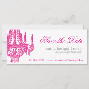 Invitación de boda Chandelier Save the Date