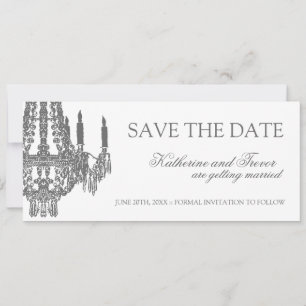 Invitación de boda Chandelier Save the Date