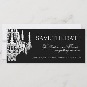 Invitación de boda Chandelier Save the Date