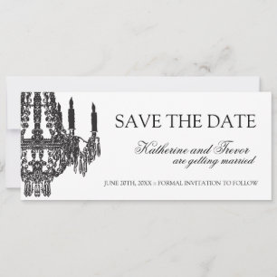 Invitación de boda Chandelier Save the Date