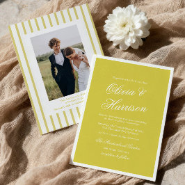 Invitación de boda Citrus Yellow Island Old Money