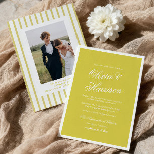 Invitación de boda Citrus Yellow Island Old Money