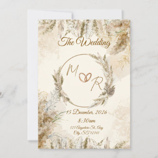 Invitación de boda clásica