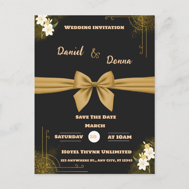 INVITACIÓN DE BODA CLÁSICA (Anverso)