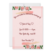 invitación de boda clásica