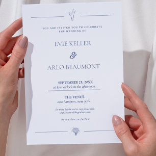 Invitación de Boda Clásica de Dinero Antiguo