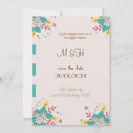 invitación de boda clásica de moda floral