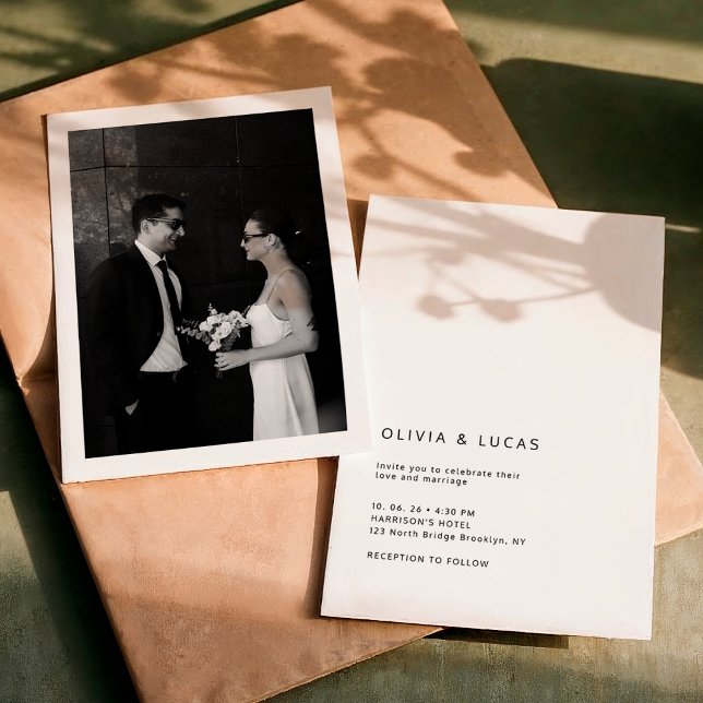 Invitación de boda clásica formal moderna (Subido por el creador)
