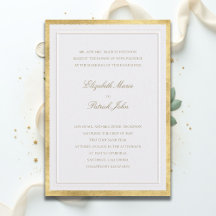 Invitación de Boda Clásica Moderna Formal con Perl