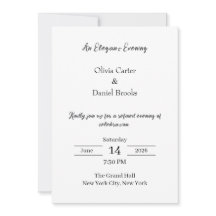 Invitación de boda clásica para una noche elegante