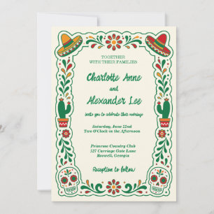 Invitación de boda Clay Talavera Spanish Fiesta