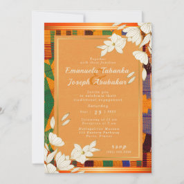 Invitación de Boda Colorida Kente Ankara