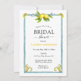 Invitación de boda con acuarela de limón