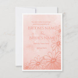 Invitación de boda con acuarela de margarita meloc