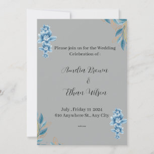 Invitación de Boda con Acuarela Elegante