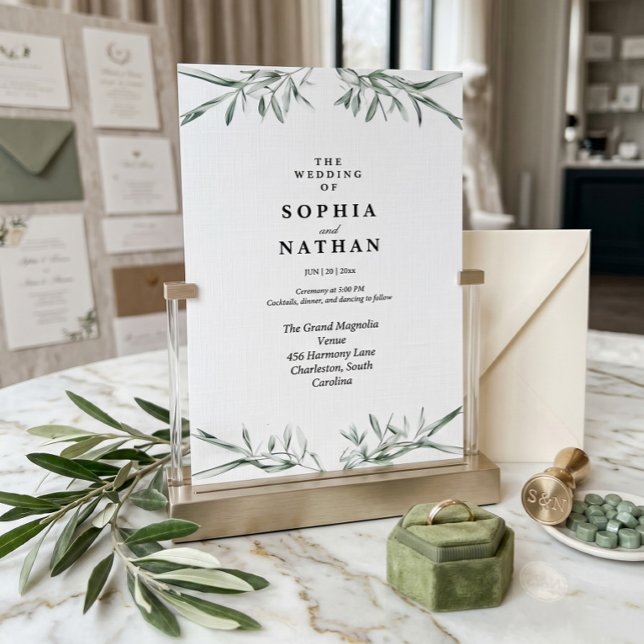 Invitación de Boda con Acuarela Elegante de Vegeta (Subido por el creador)