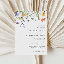 Invitación de Boda con Acuarela Minimalista de Flo